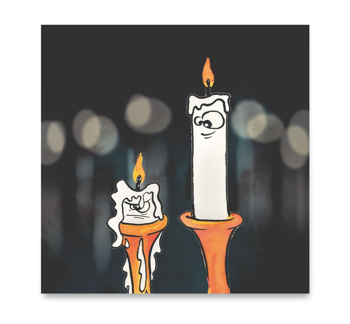 Handgemaakte wenskaart - Kaarsen - Mags Up Your Mind